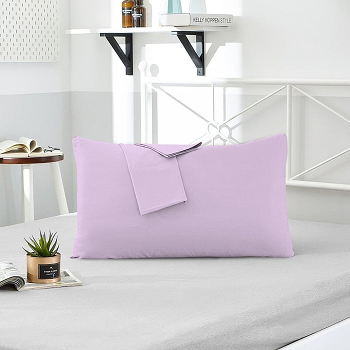 Pillow Cover with Pressed Pillow Set- 50x75cm - Dreamy Comfort Combo Light Purple - 2 Piece - Cotton Home