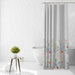 Shower Curtain Printed Fabric with Hooks 180x180 Cm - Amy - Cotton Home