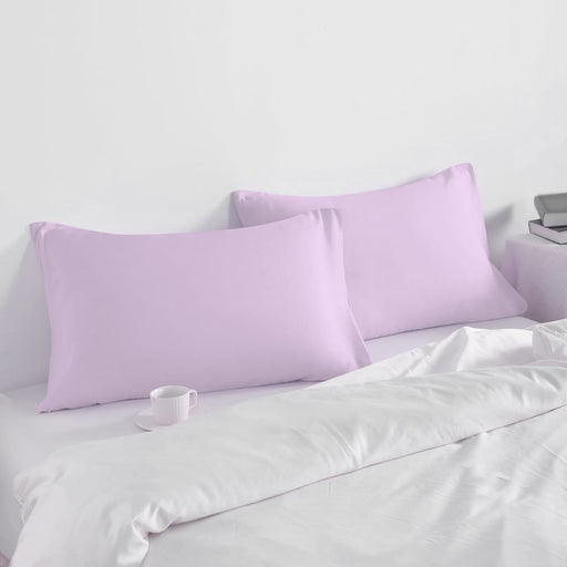 Pillow Cover with Pressed Pillow Set- 50x75cm - Dreamy Comfort Combo Light Purple - 2 Piece - Cotton Home