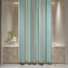 Shower Curtain Printed Fabric with Hooks 180x180 Cm - Prime Stripers Green - Cotton Home