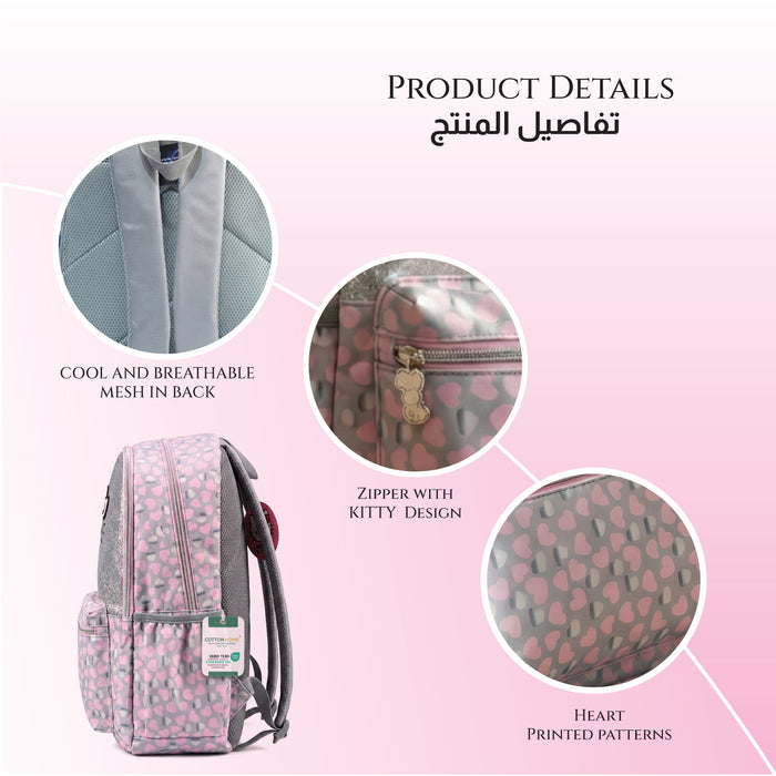 Hello Kitty Printed School Backpack for Kids – Lightweight Cartoon Character Bookbag with Large Storage Space for Boys & Girls