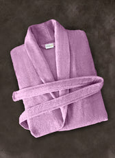 Premium Cotton Lavender Terry Bathrobe with Pockets Suitable for Men and Women, Soft & Warm Terry Home Bathrobe, Sleepwear Loungewear, One Size Fits All - Cotton Home
