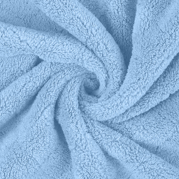 Premium Cotton Sky Blue Terry Bathrobe with Pockets Suitable for Men and Women, Soft & Warm Terry Home Bathrobe, Sleepwear Loungewear, One Size Fits All - Cotton Home