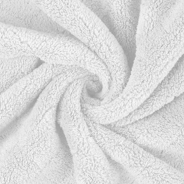 Premium Cotton White Terry Bathrobe with Pockets Suitable for Men and Women, Soft & Warm Terry Home Bathrobe, Sleepwear Loungewear, One Size Fits All - Cotton Home