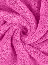 Premium Cotton Hot Pink Terry Bathrobe with Pockets Suitable for Men and Women, Soft & Warm Terry Home Bathrobe, Sleepwear Loungewear, One Size Fits All - Cotton Home