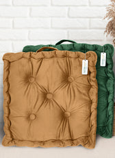 Serenity Velvet Multipurpose Seat Cushion 40x40cm  Pack of 2  Square Shape Seating - Cotton Home