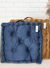 Serenity Velvet Multipurpose Seat Cushion 40x40cm  Pack of 2  Square Shape Seating - Cotton Home