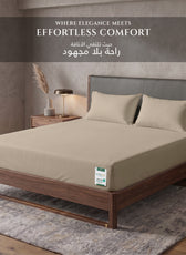 Premium Cotton Fitted Bedsheet 500TC High Quality 200x200cm Beige Birge