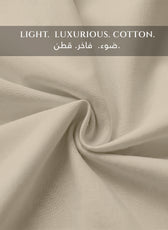 Premium Cotton Fitted Bedsheet 500TC High Quality 200x200cm Beige Birge