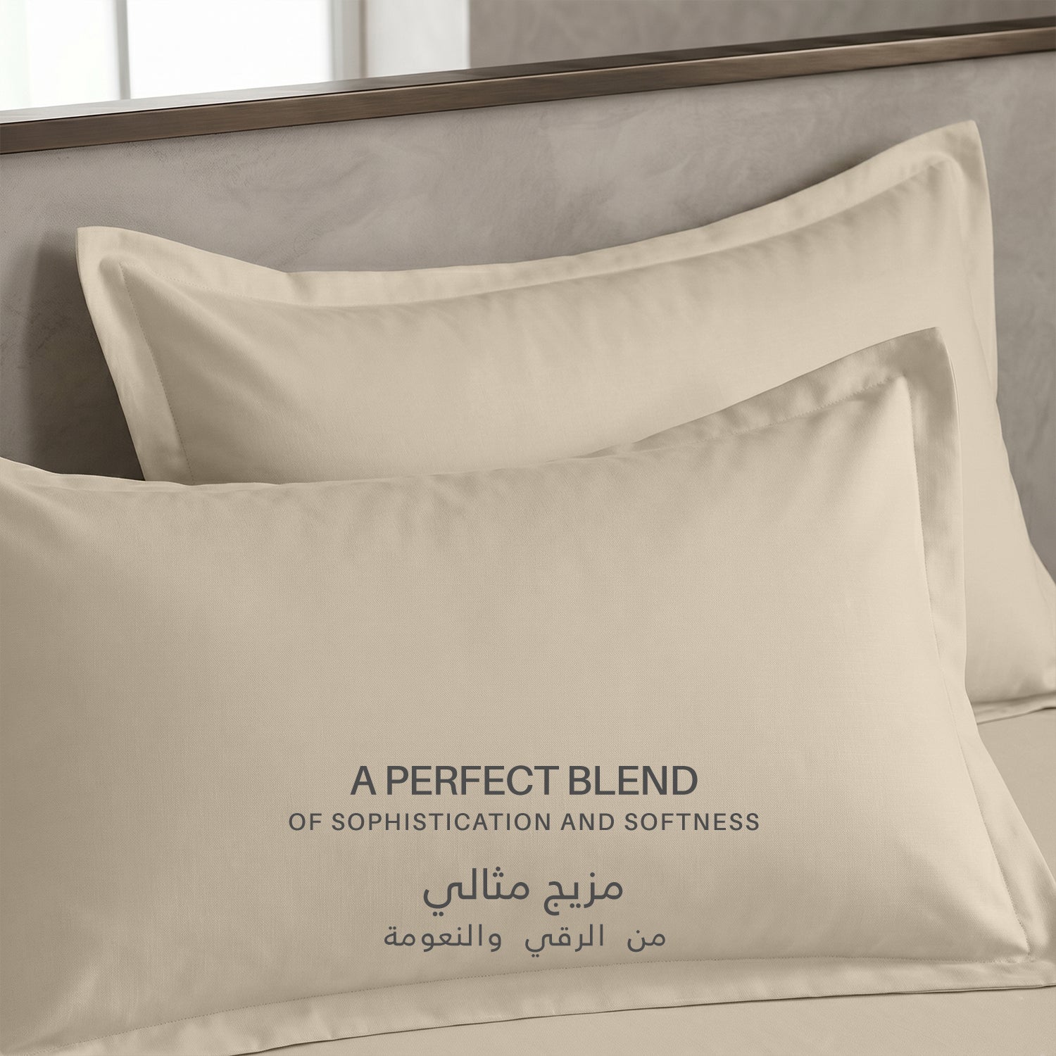 Egyptian Cotton 6 Piece Duvet Cover Set 220x240cm Beige