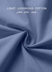 Egyptian Cotton 6 Piece Duvet Cover Set 220x240cm Blue Grey