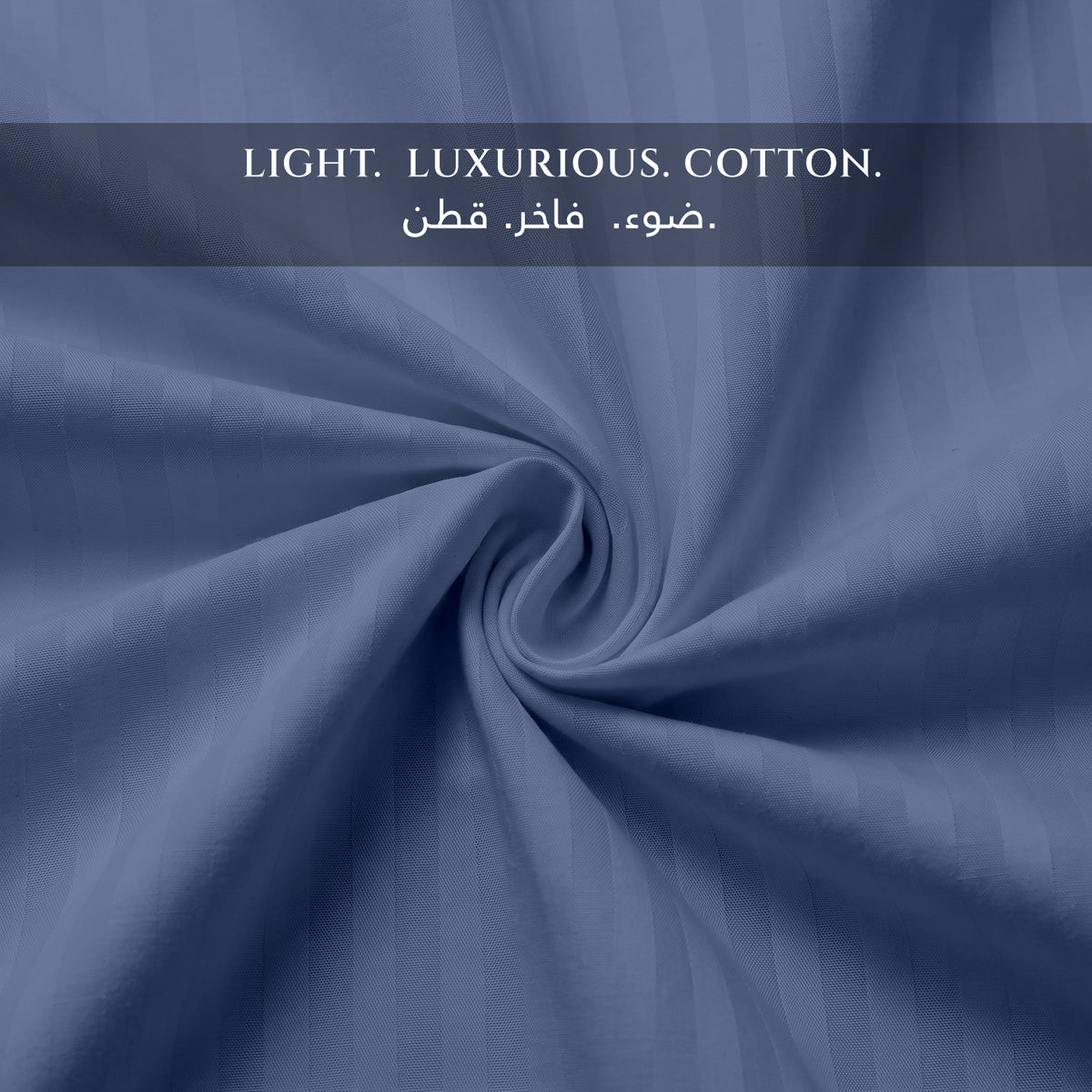 Premium Cotton Fitted Bedsheet 500TC Stripe High Quality 120x200cm Blue Grey