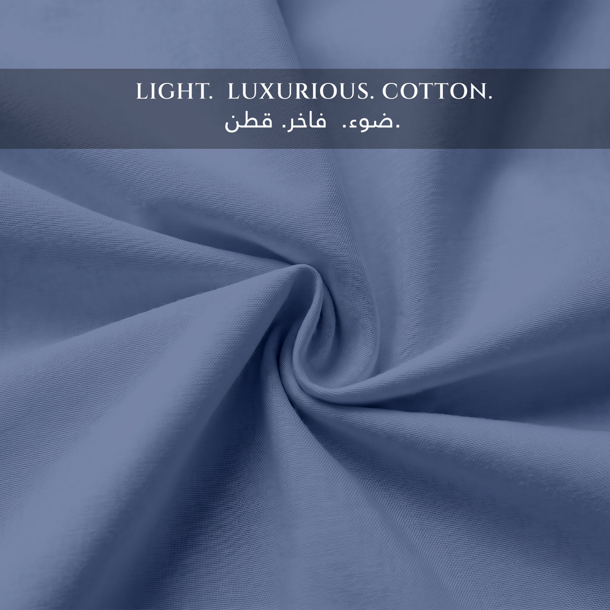 Premium Cotton Fitted Bedsheet 500TC High Quality 160x200cm Blue Grey