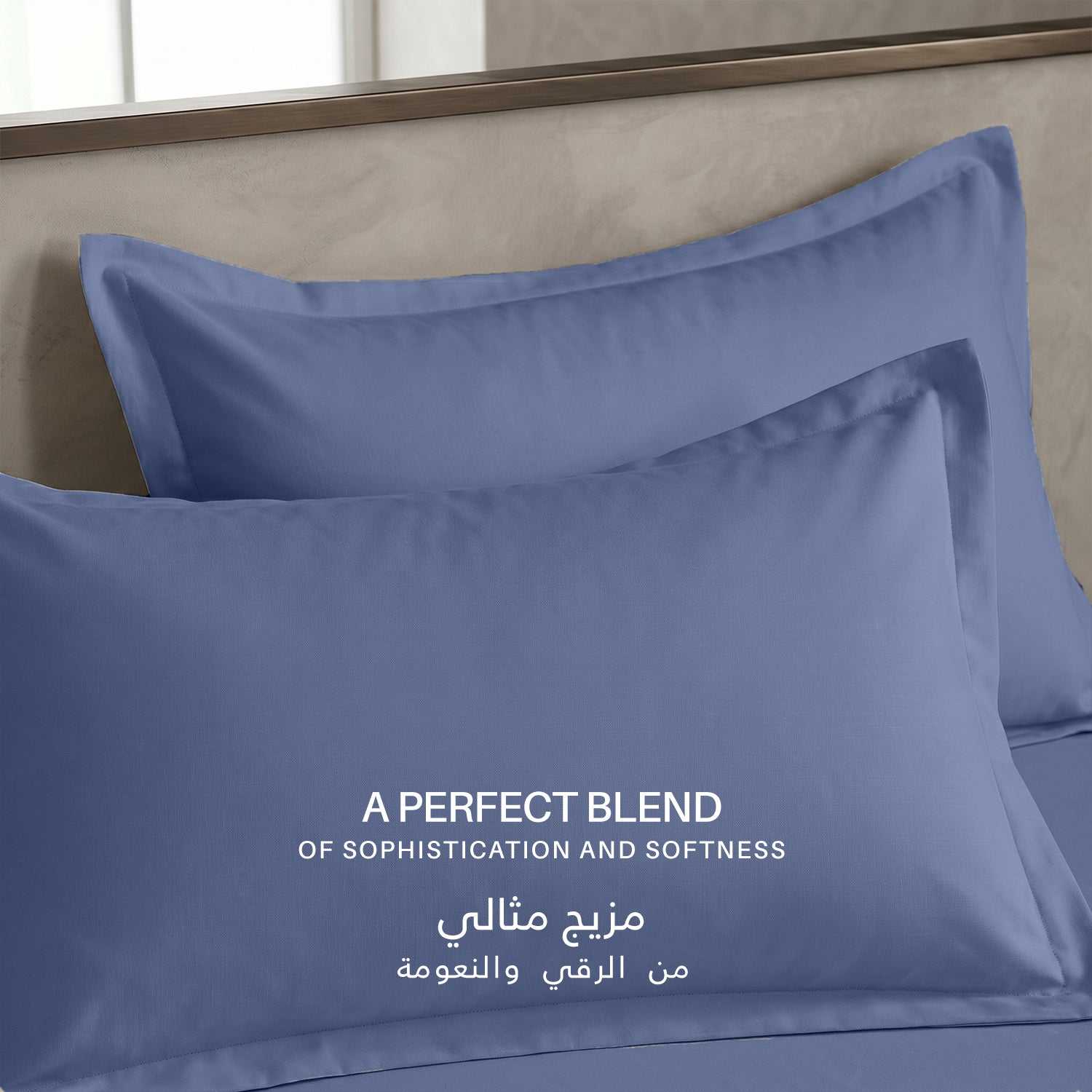 Egyptian Cotton 6 Piece Duvet Cover Set 220x240cm Blue Grey