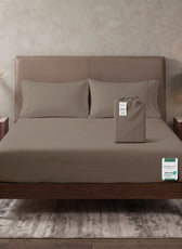Premium Cotton Fitted Bedsheet 500TC High Quality 160x200cm Champagne