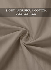 Premium Cotton Fitted Bedsheet 500TC Stripe High Quality 160x200cm Champagne