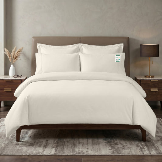 Egyptian Cotton 6 Piece Duvet Cover Set 220x240cm Cream