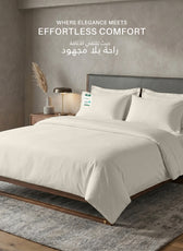 Egyptian Cotton 6 Piece Duvet Cover Set 220x240cm Cream