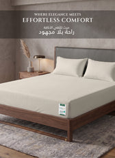 Premium Cotton Fitted Bedsheet 500TC High Quality 120x200cm Cream Canoli