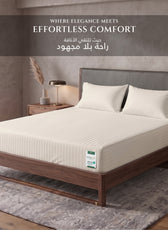 Premium Cotton Fitted Bedsheet 500TC Stripe High Quality 120x200cm Cream Canoli