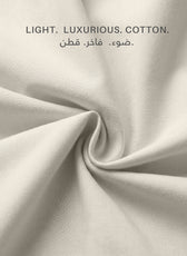 Egyptian Cotton 6 Piece Duvet Cover Set 220x240cm Cream