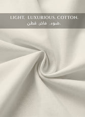 Premium Cotton Fitted Bedsheet 500TC High Quality 120x200cm Cream Canoli