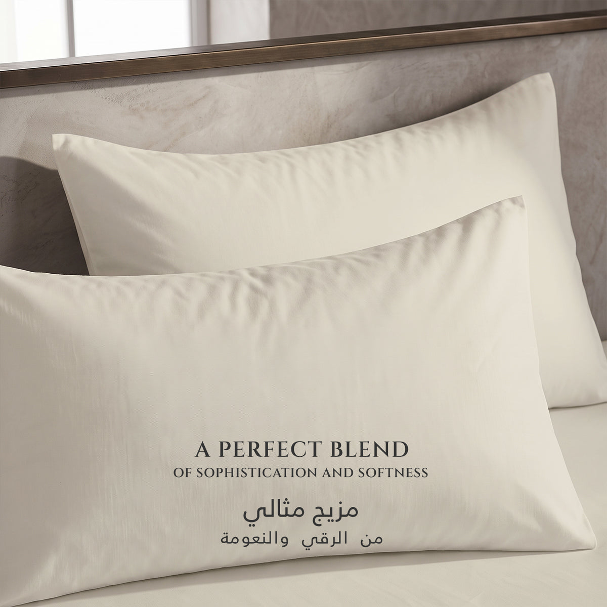 Premium Cotton Fitted Bedsheet 500TC High Quality 120x200cm Cream Canoli