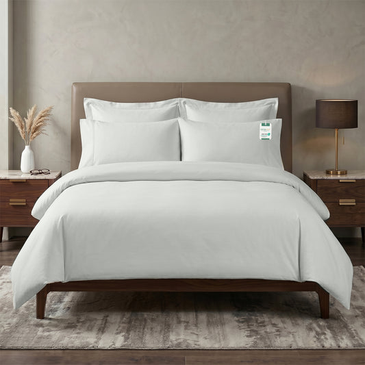 Egyptian Cotton 6 Piece Duvet Cover Set 220x240cm Foggy Stone