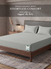 Premium Cotton Fitted Bedsheet 500TC High Quality 160x200cm Foggy Stone