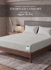 Premium Cotton Fitted Bedsheet 500TC Stripe High Quality 200x200cm Foggy Stone