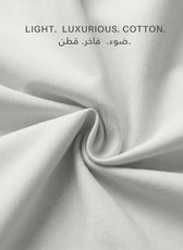 Egyptian Cotton 6 Piece Duvet Cover Set 220x240cm Foggy Stone