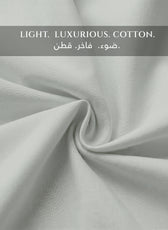 Premium Cotton Fitted Bedsheet 500TC High Quality 160x200cm Foggy Stone