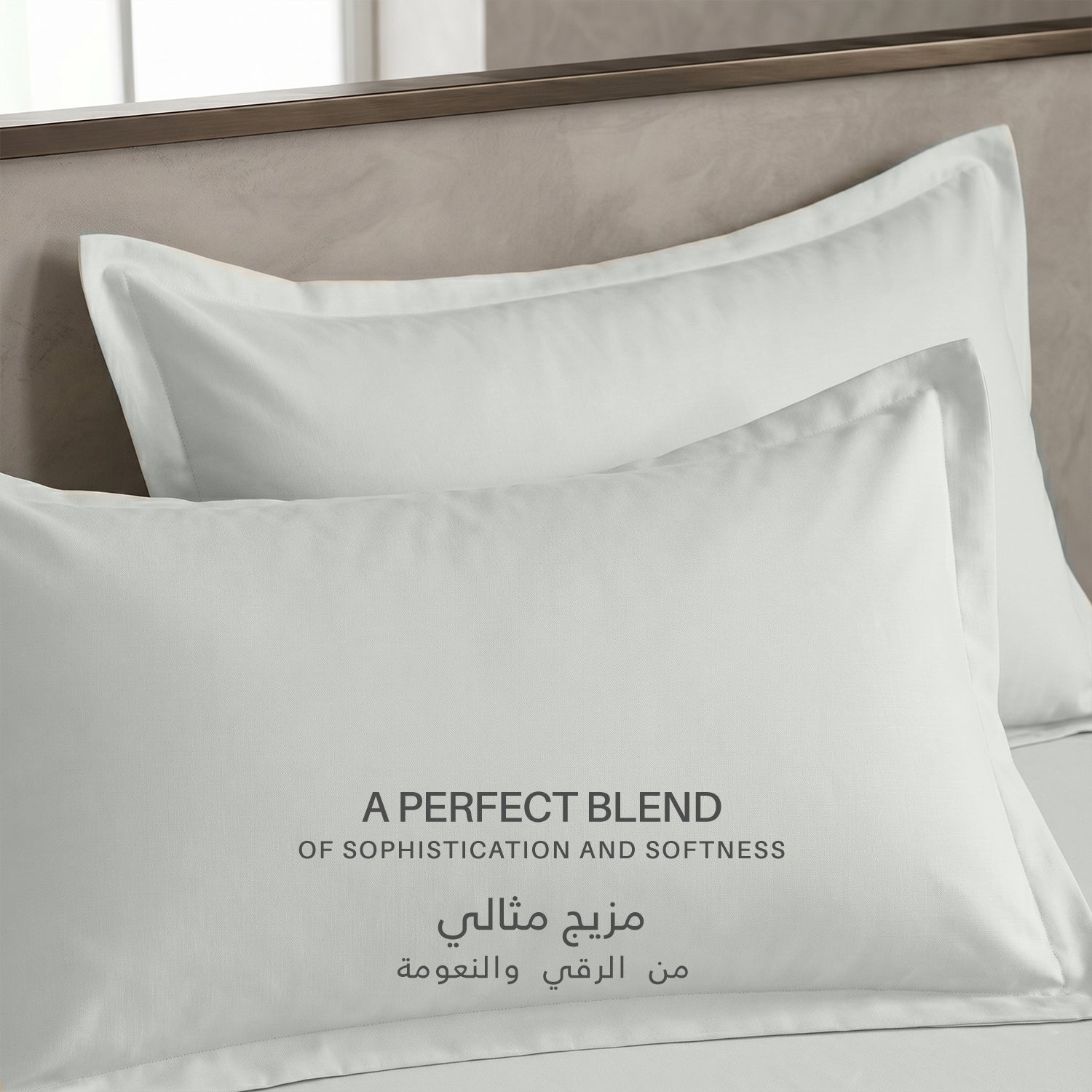 Egyptian Cotton 6 Piece Duvet Cover Set 220x240cm Foggy Stone
