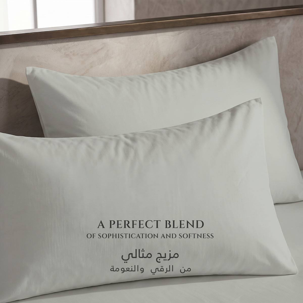 Premium Cotton Fitted Bedsheet 500TC High Quality 160x200cm Foggy Stone