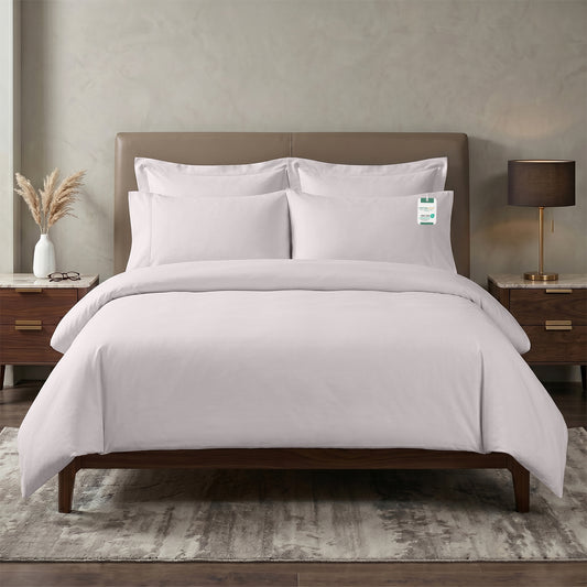 Egyptian Cotton 6 Piece Duvet Cover Set 220x240cm Light Grey