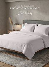 Egyptian Cotton 6 Piece Duvet Cover Set 220x240cm Light Grey