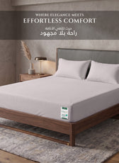 Premium Cotton Fitted Bedsheet 500TC High Quality 200x200cm Light Grey