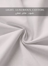 Premium Cotton Fitted Bedsheet 500TC High Quality 200x200cm Light Grey