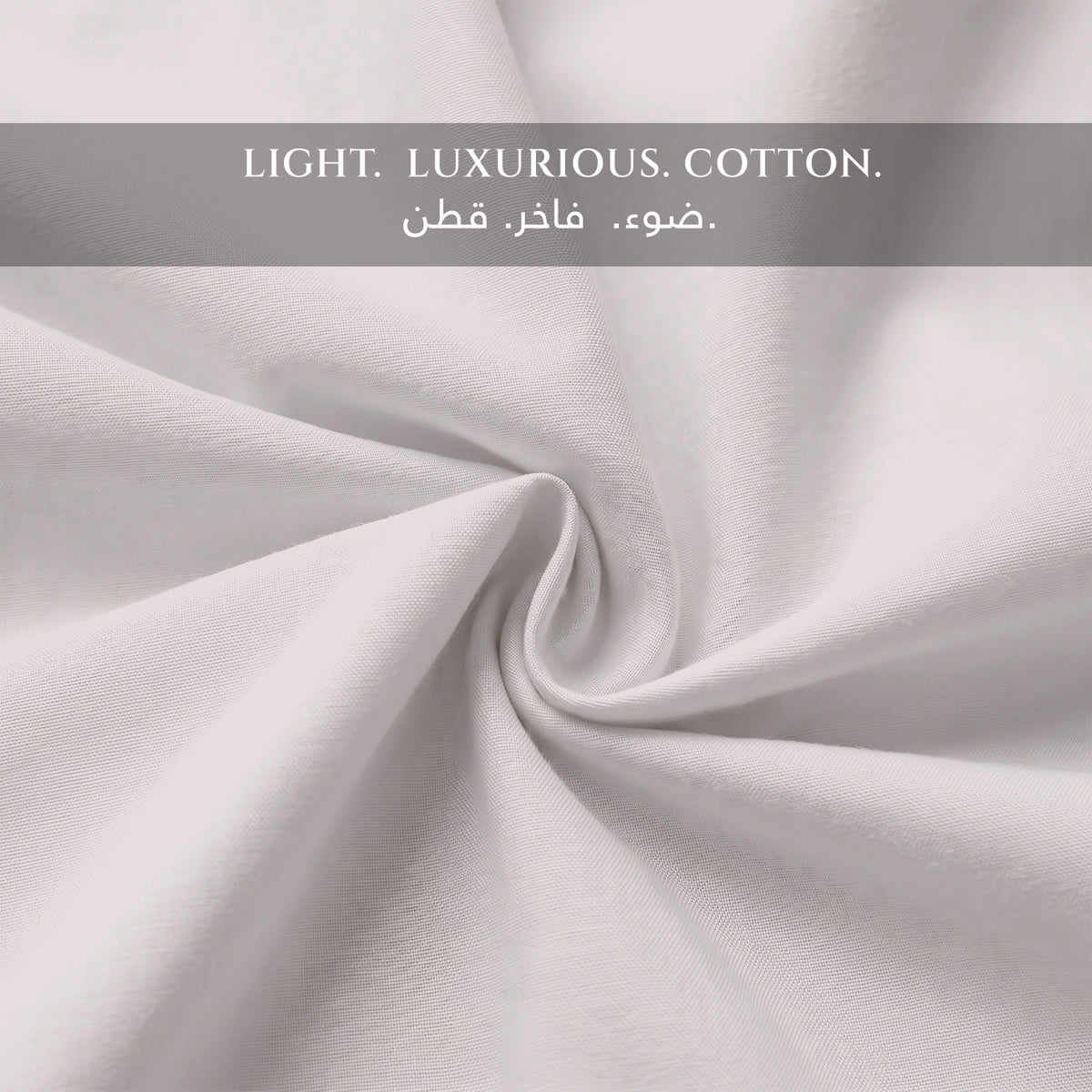 Premium Cotton Fitted Bedsheet 500TC High Quality 200x200cm Light Grey