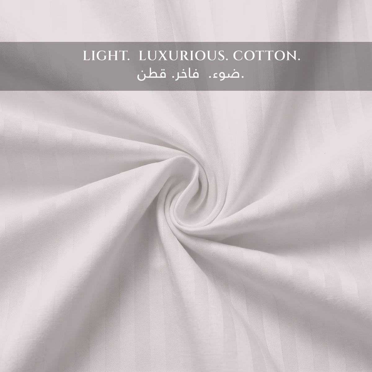 Premium Cotton Fitted Bedsheet 500TC Stripe High Quality 120x200cm Light Grey