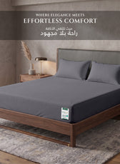 Premium Cotton Fitted Bedsheet 500TC High Quality 120x200cm Silver