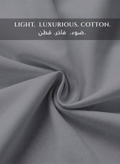 Premium Cotton Fitted Bedsheet 500TC High Quality 120x200cm Silver
