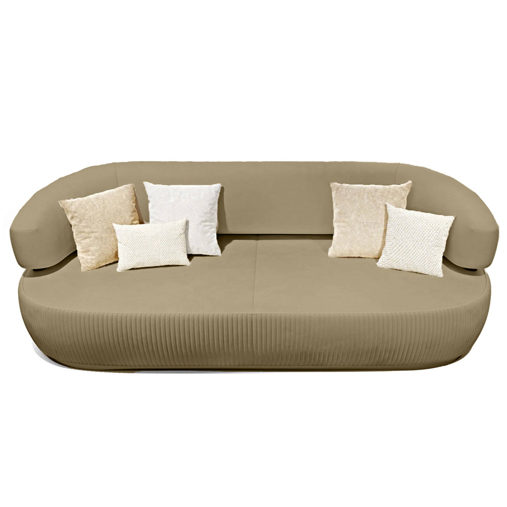 Nova 3-Seater Velvet Sofa in  – Luxurious Comfort, L230cm x W110cm x H86cm - Cotton Home