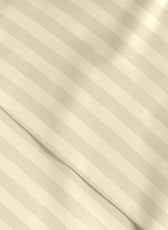Premium High Quality Cotton 250TC Queen Stripe 6 Piece Duvet Cover Set 220x240cm Ivory - Cotton Home