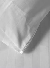 Premium High Quality Cotton 250TC Queen Stripe 6 Piece Duvet Cover Set 220x240cm White - Cotton Home