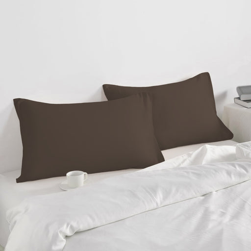 Pillow Cover with Pressed Pillow Set- 50x75cm - Dreamy Comfort Combo Khaki - 2 Piece - Cotton Home