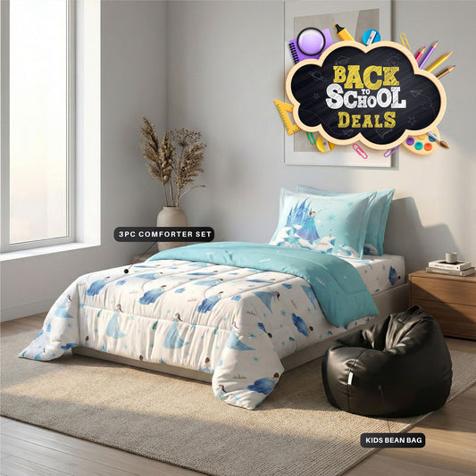 3PC Kids Bedding & Bean Bag Bundle 01