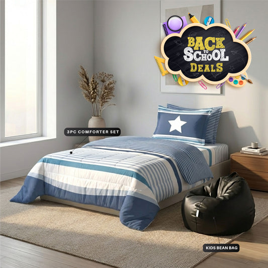3PC Kids Bedding & Bean Bag Bundle 06