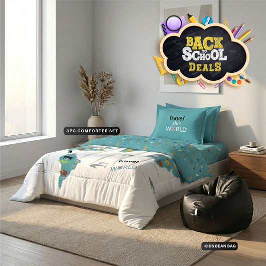 3PC Kids Bedding & Bean Bag Bundle 02