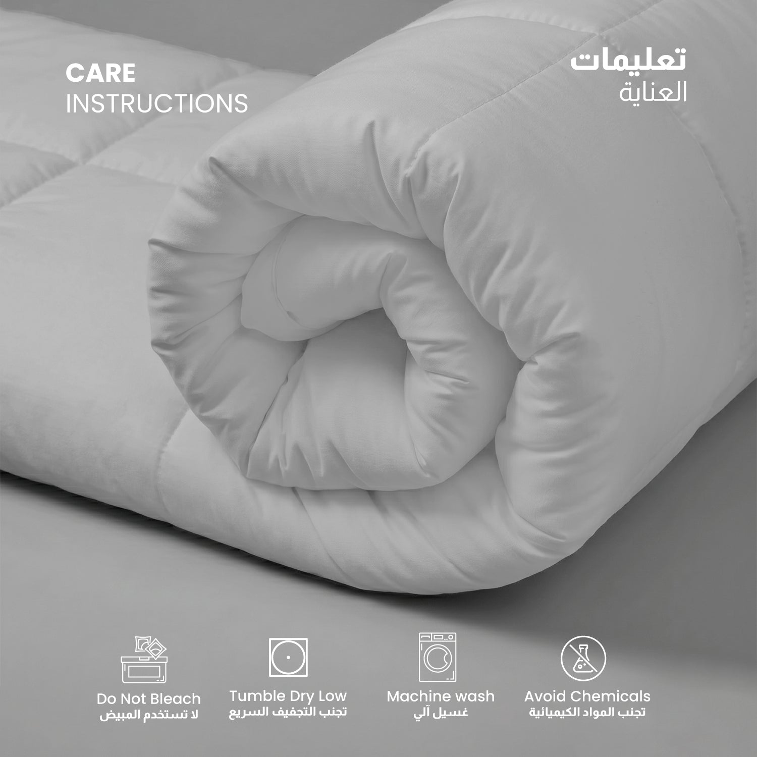 3PC Comforter Set Solid Dyed Microfiber Light Grey 220×240cm